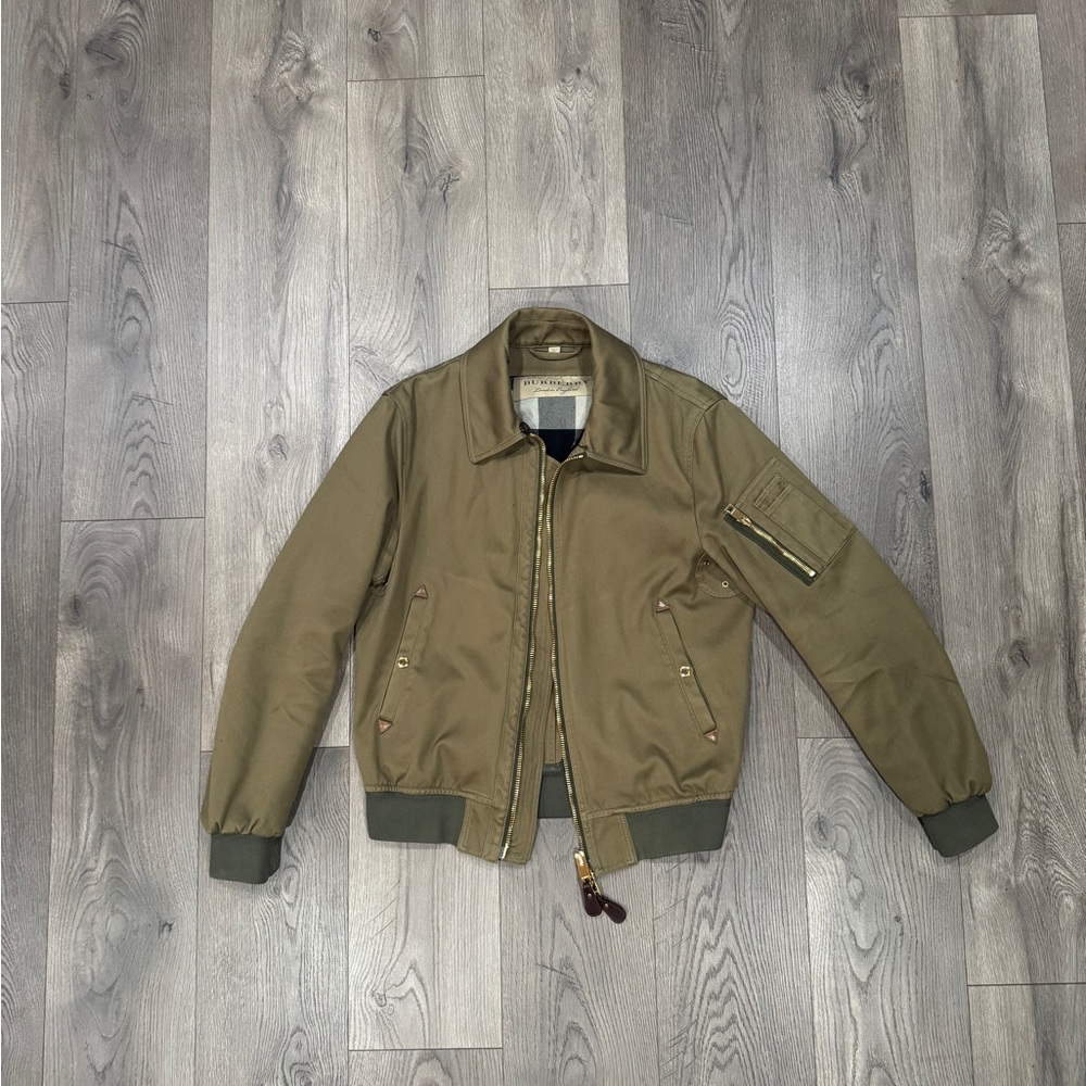Burberry Olive Bomber Jacket